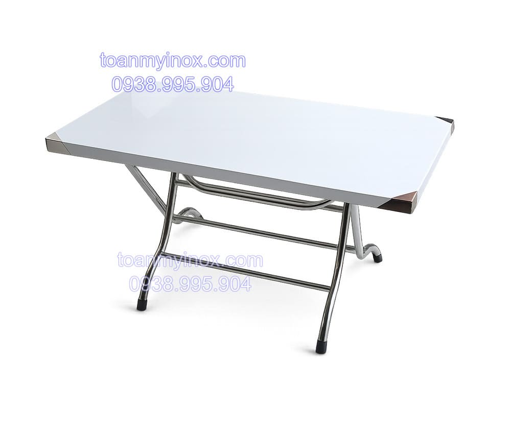 Bàn chữ nhật 1m2 inox 304 cao cấp (1)
