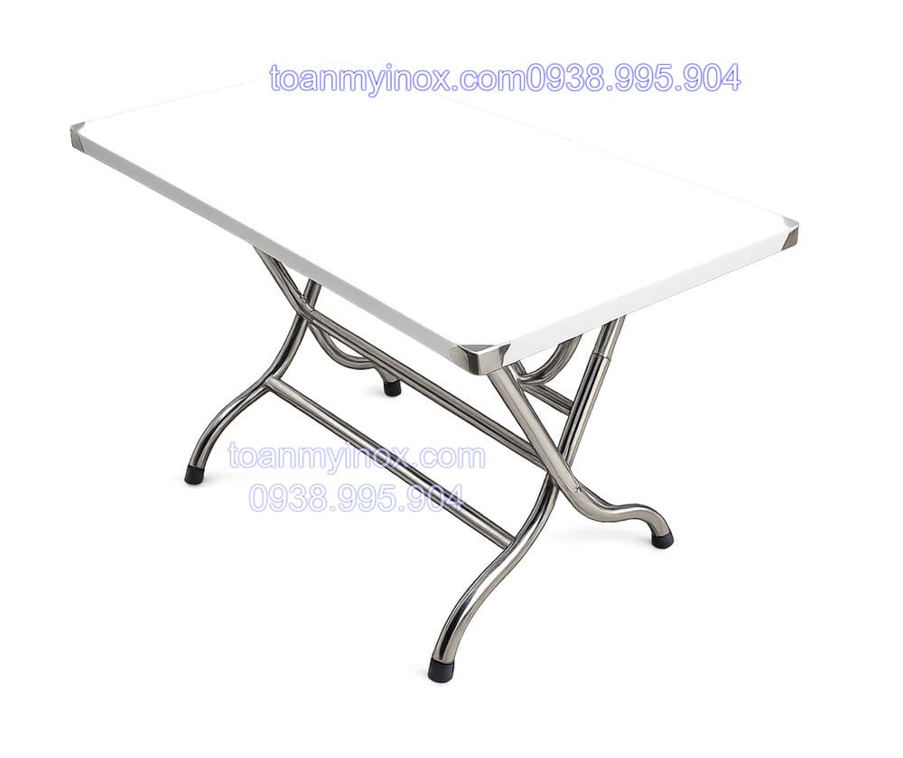 Bàn chữ nhật 1m2 inox 304 cao cấp