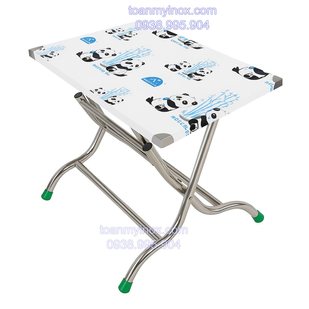 Bàn inox chữ nhật 1m chân xếp gọn (5)