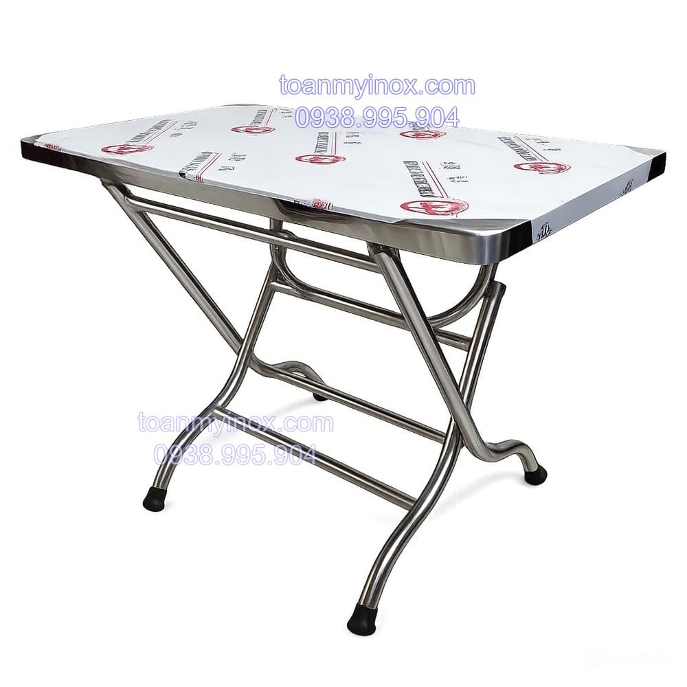 bàn inox chữ nhật 1m2 xếp gọn giá rẻ (2)