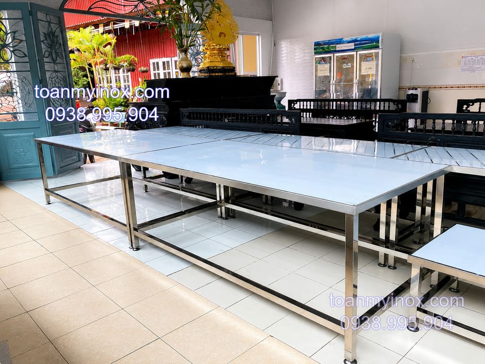bàn inox chữ nhật chân cố định (7)