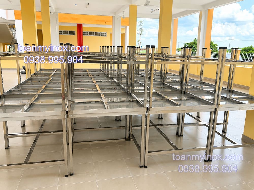 bàn inox chữ nhật chân cố định (9)