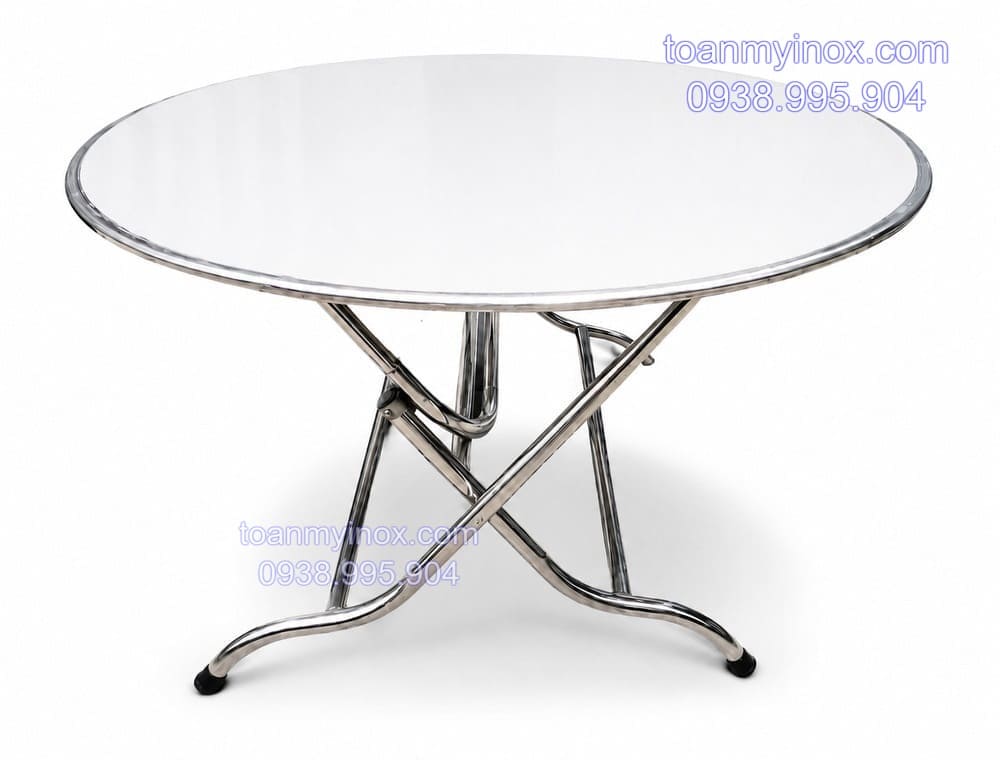 Bàn inox tròn 1m4 giá rẻ (2)
