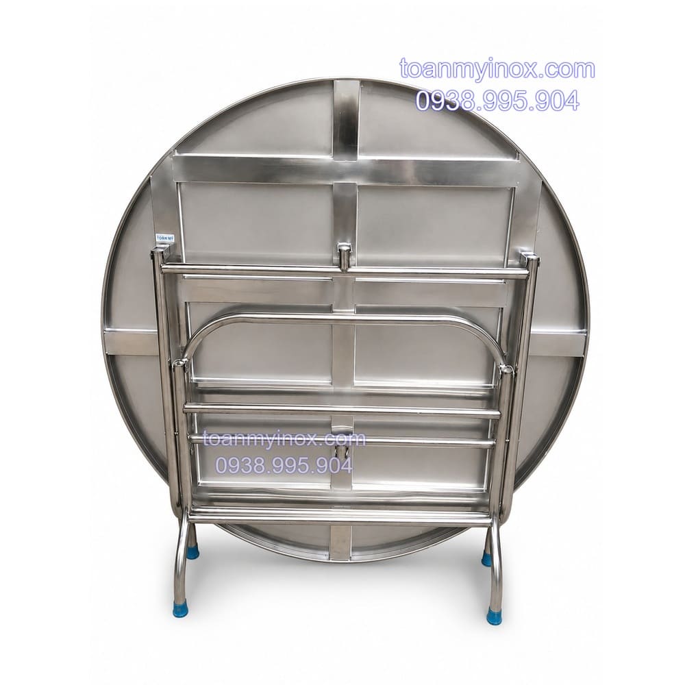 Bàn inox tròn 1m4 inox 304 cao cấp (1)