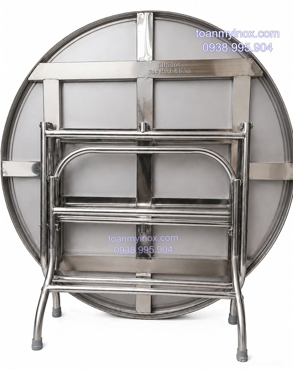 Bàn inox tròn 1m4 inox 304 chất lượng cao (1)