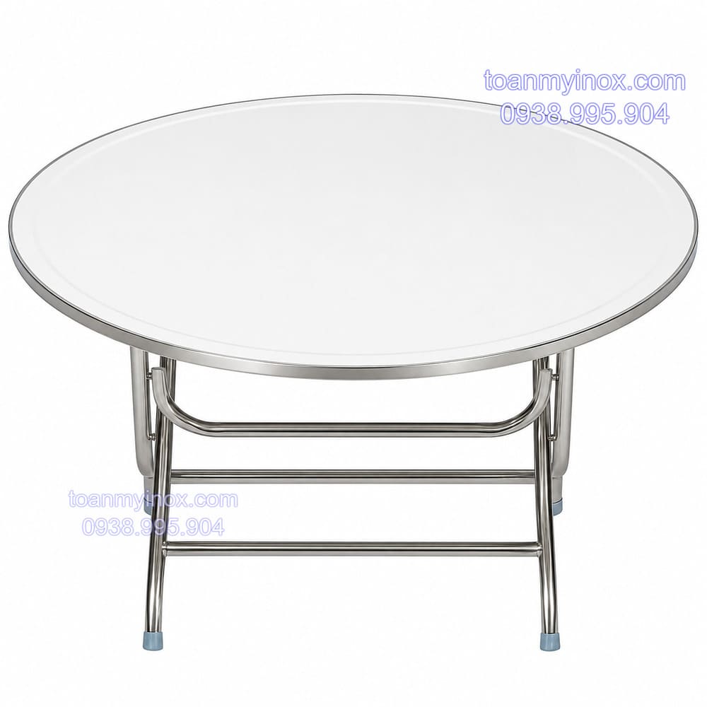 Bàn inox tròn 1m4 inox 304 chất lượng cao (3)