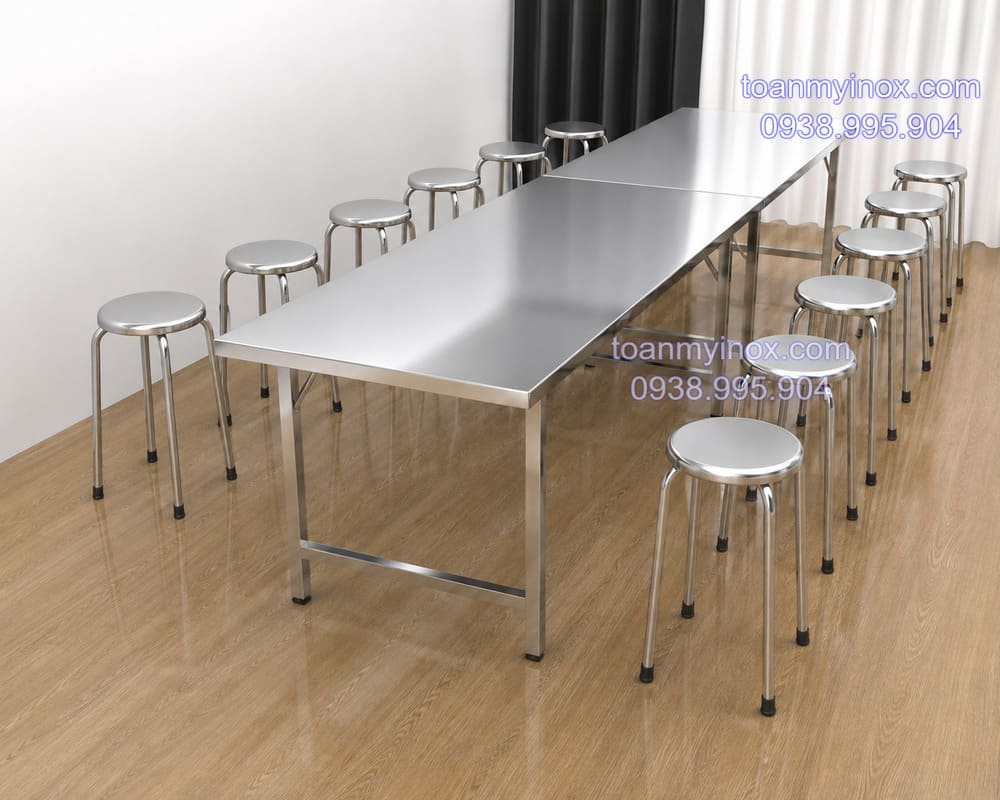 Bàn inox xếp công nghiệp