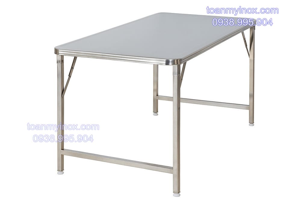 Bàn inox xếp công nghiệp 1m4