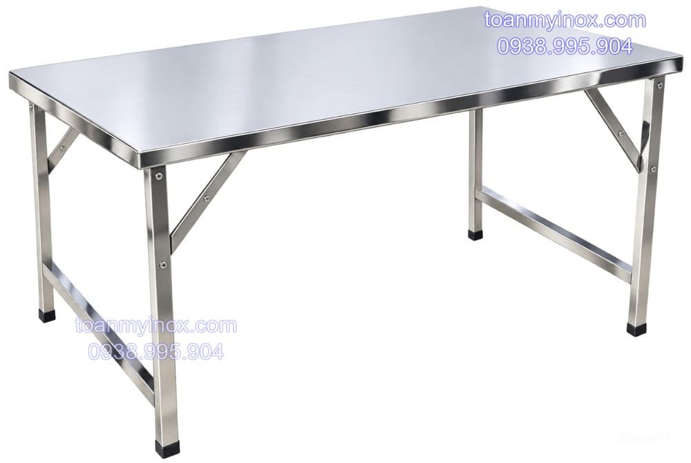 Bàn inox xếp công nghiệp chữ nhật 1m8 (2)