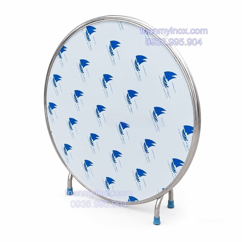 Bàn tròn inox 1m2 chân xếp gọn (1)