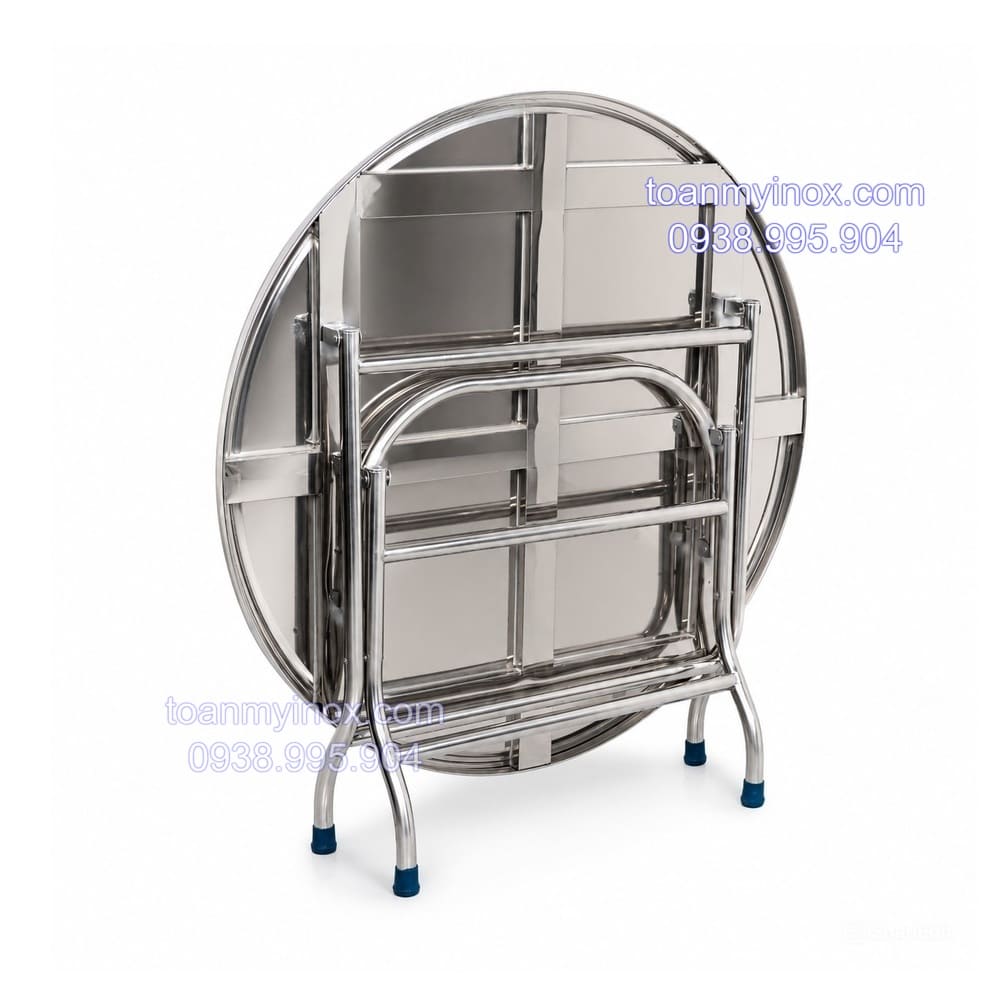 Bàn tròn inox 304 cạnh vuông 1m2 (3)