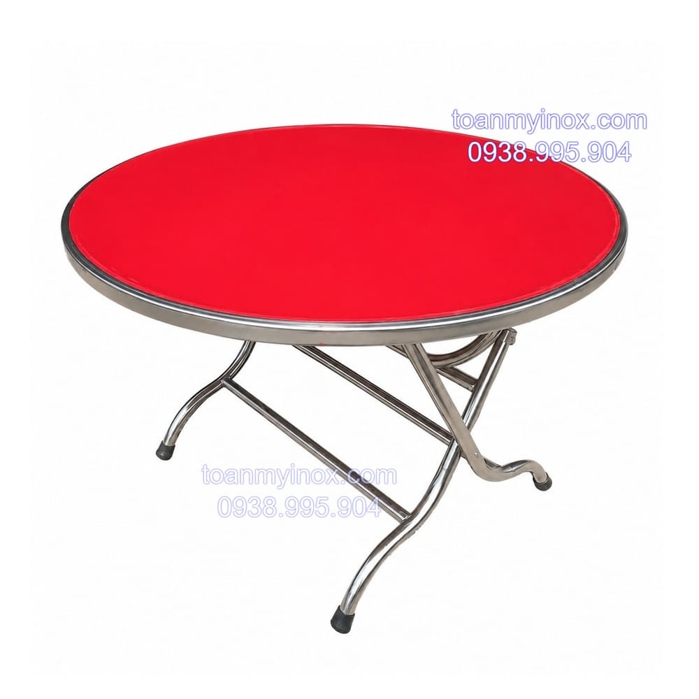 Bàn tròn inox 304 cạnh vuông 1m2 cao cấp (1)