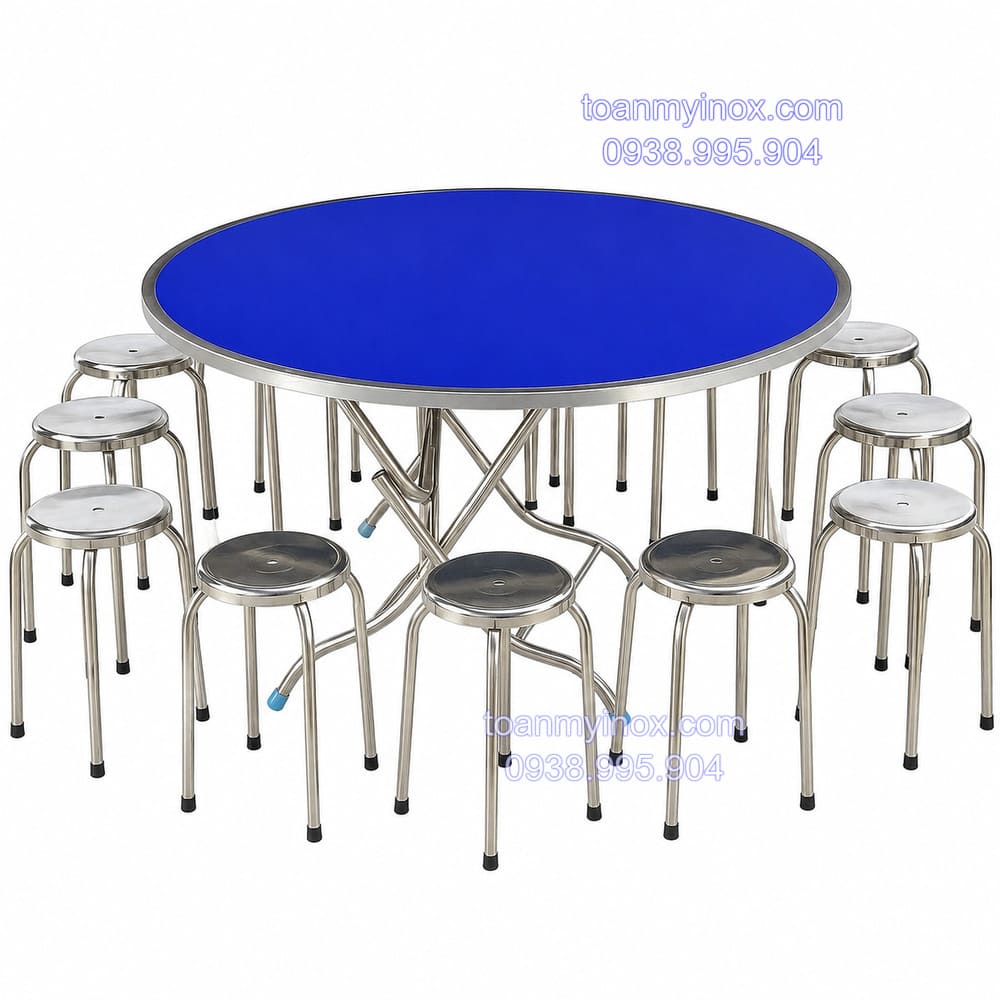 Bộ bàn tròn inox 12 ghế (5)