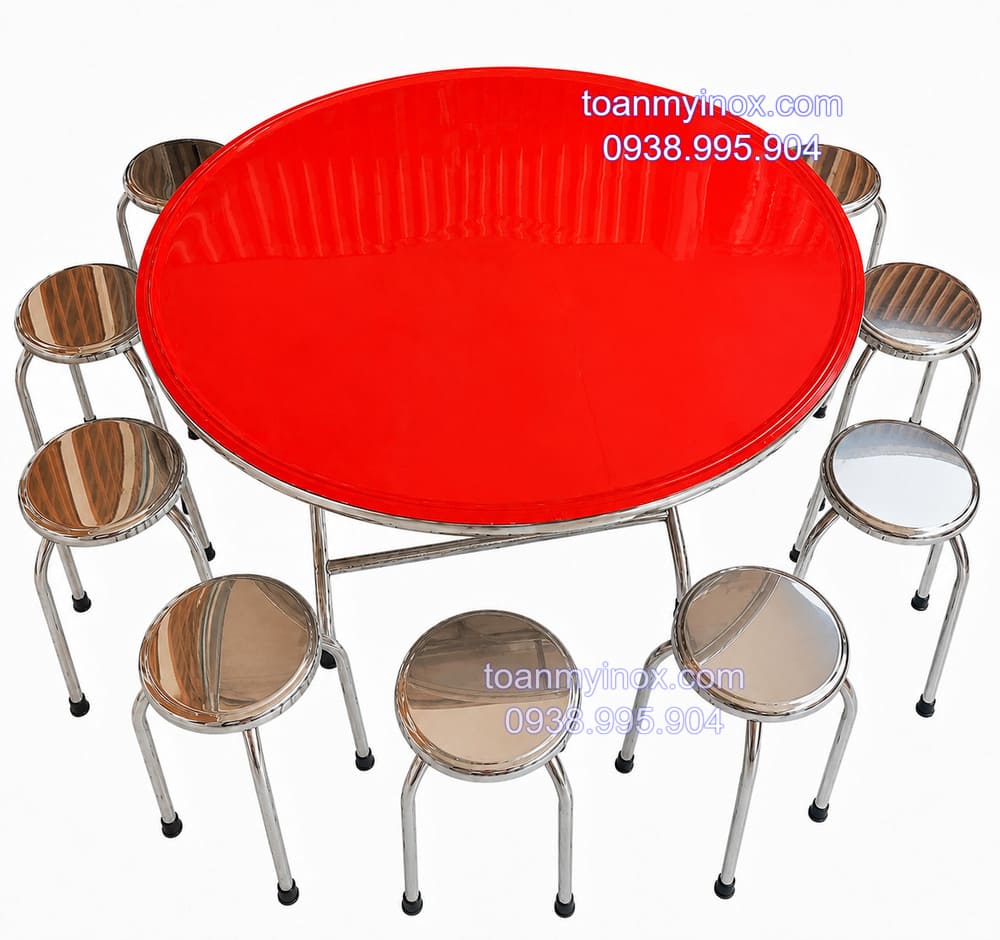 Bộ bàn tròn inox 12 ghế (6)