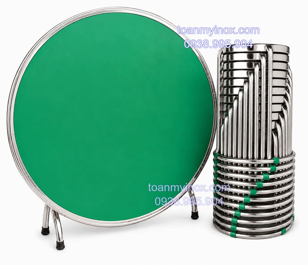 Bộ bàn tròn inox 12 ghế