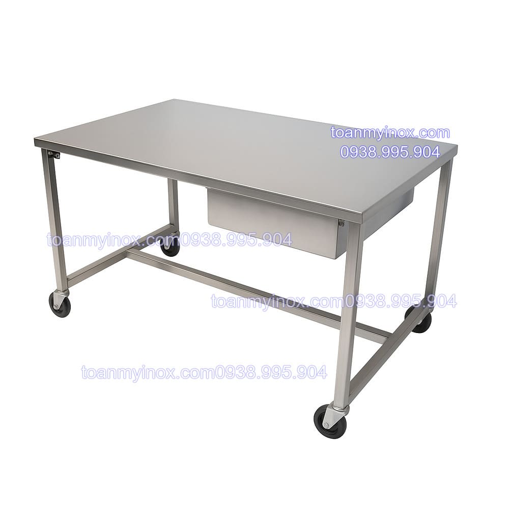 bàn inox công nghiệp có hộc kéo