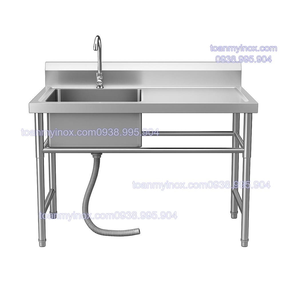 chậu rửa inox 1 hộc có bàn (2)