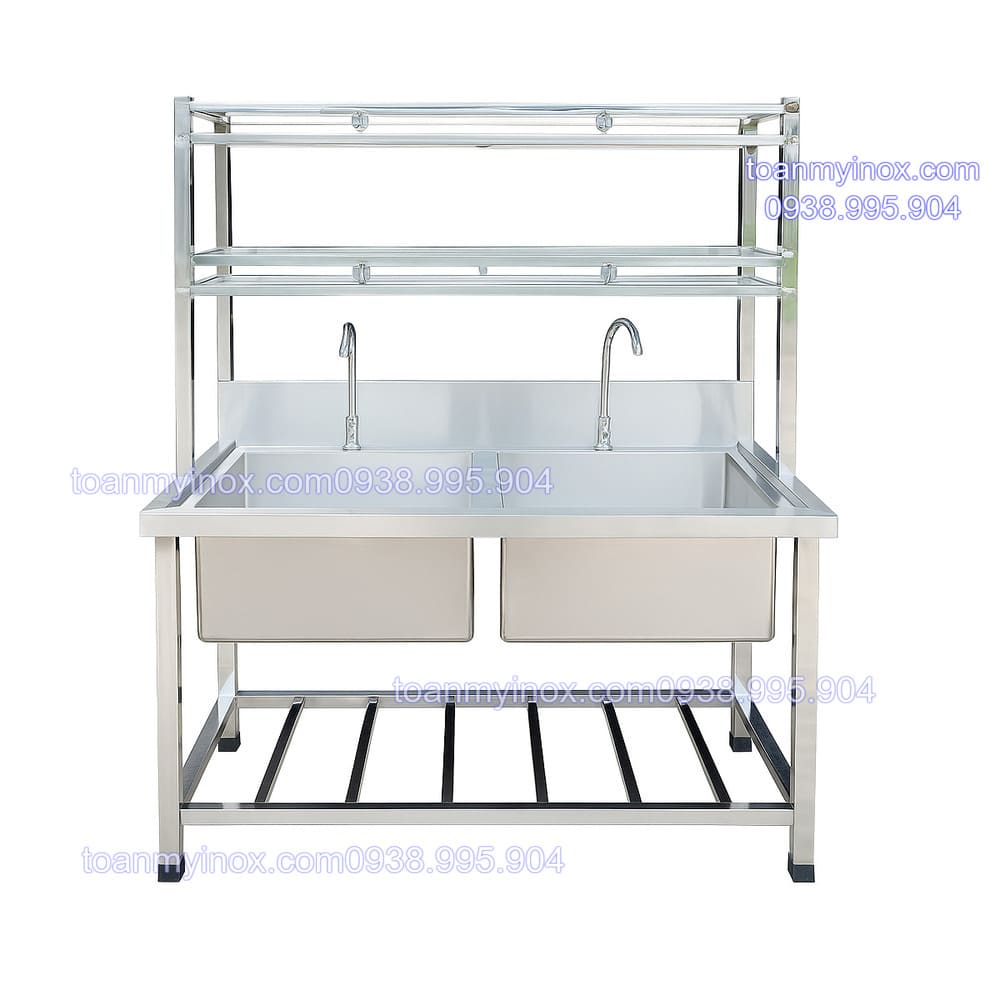 chậu rửa inox có kệ