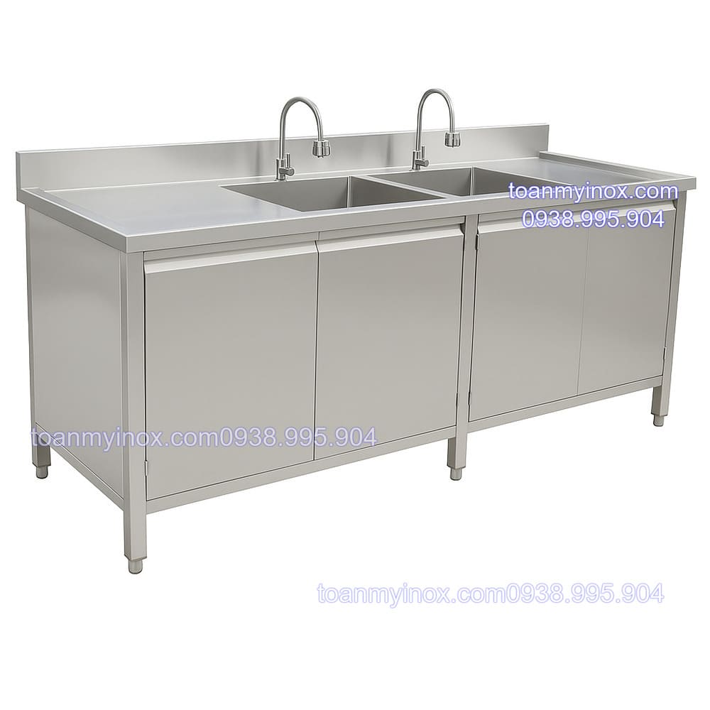 chậu rửa inox có tủ