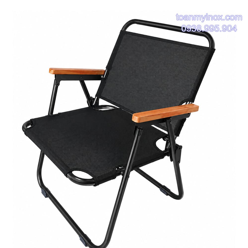 Ghế tựa xếp gọn tay gỗ khung thép sơn tĩnh điện (2)