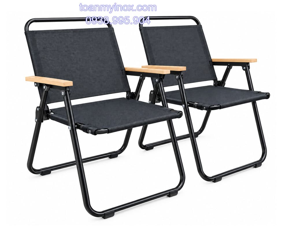 Ghế tựa xếp gọn tay gỗ khung thép sơn tĩnh điện (3)