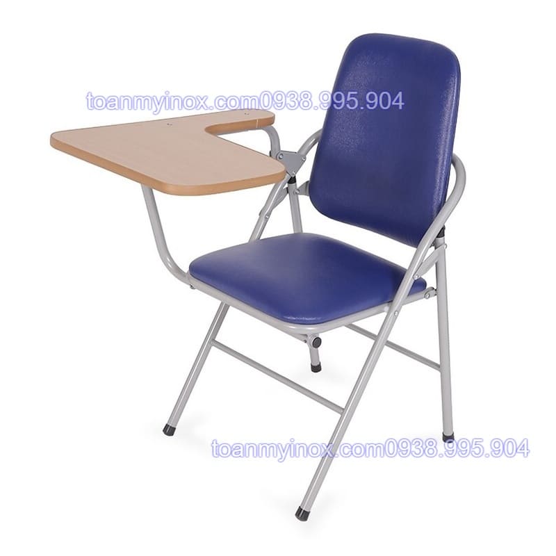 ghế xếp sắt có bàn viết lưng lớn