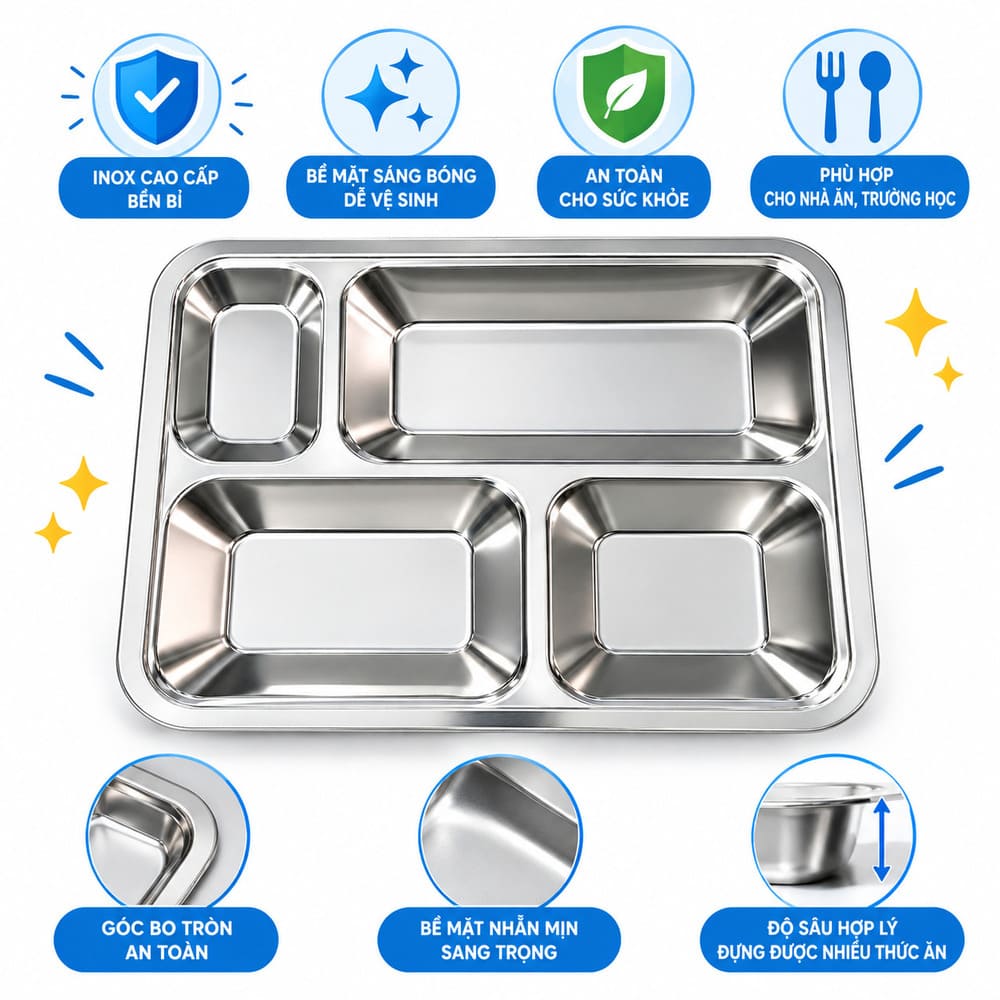 Khay cơm inox 4 ngăn (4)