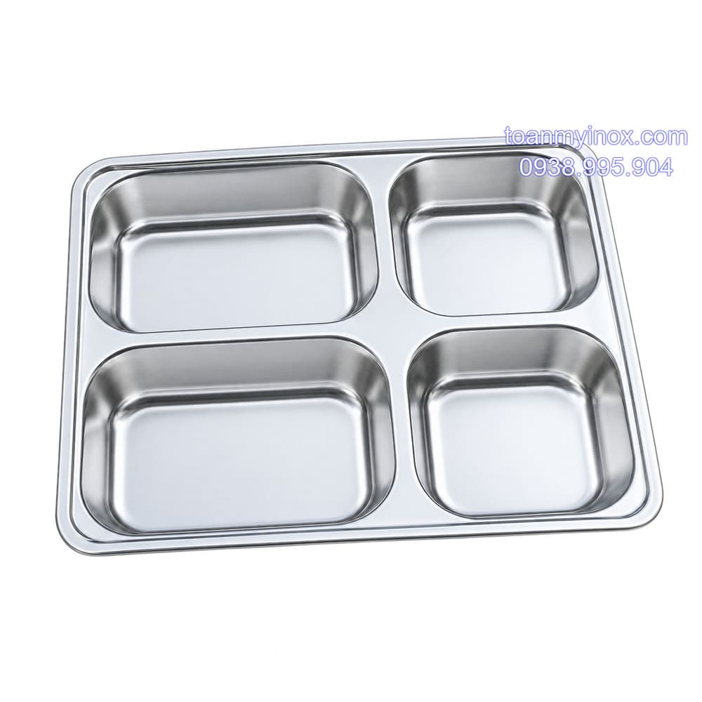 Khay cơm inox 4 ngăn sâu (1)