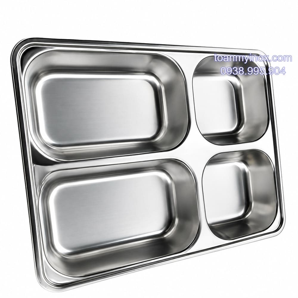 Khay cơm inox 4 ngăn sâu (2)