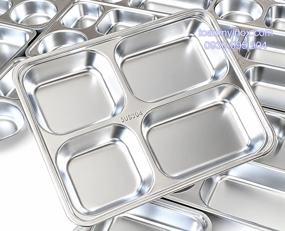 Khay cơm inox 4 ngăn sâu 304 (4)