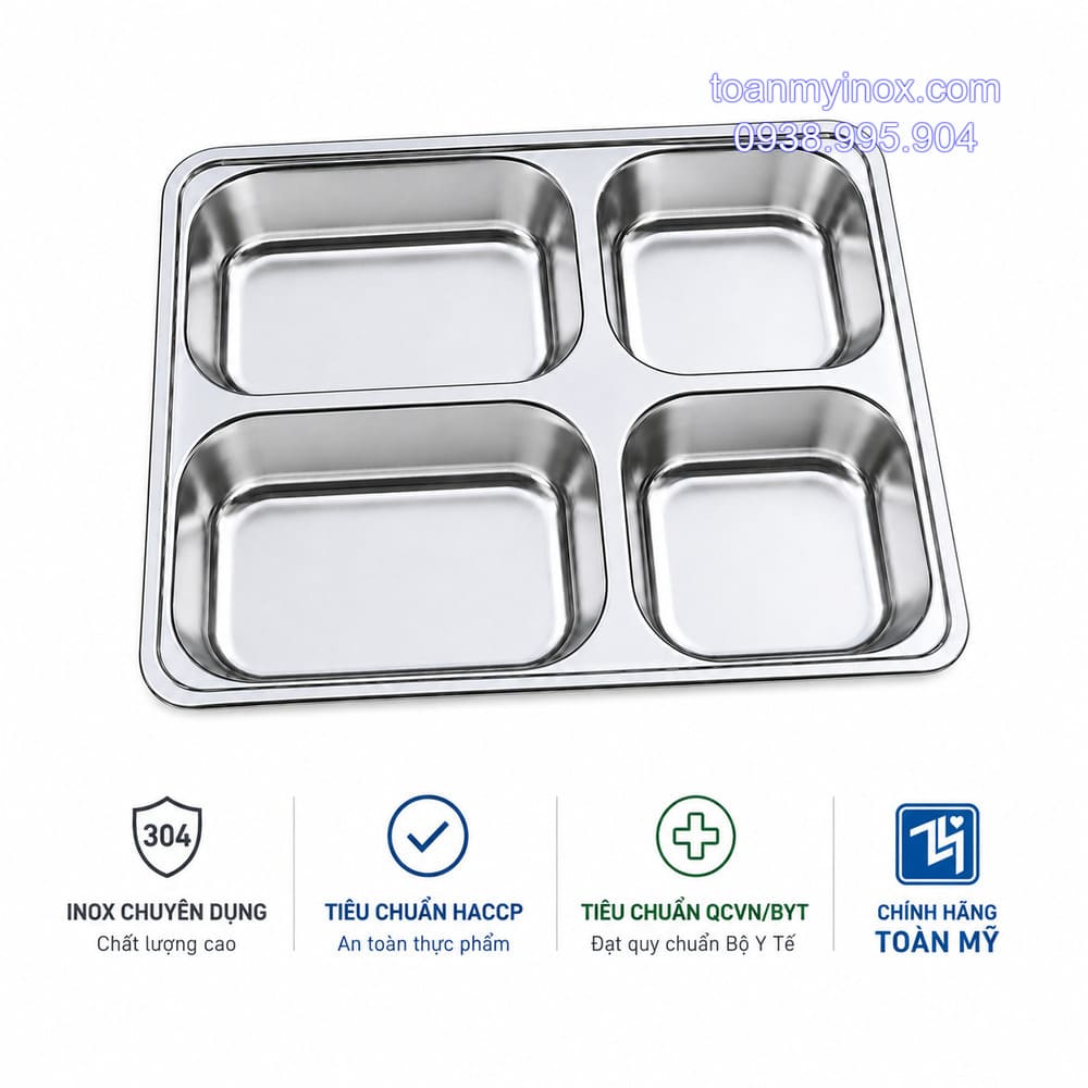 Khay cơm inox 4 ngăn sâu (5)