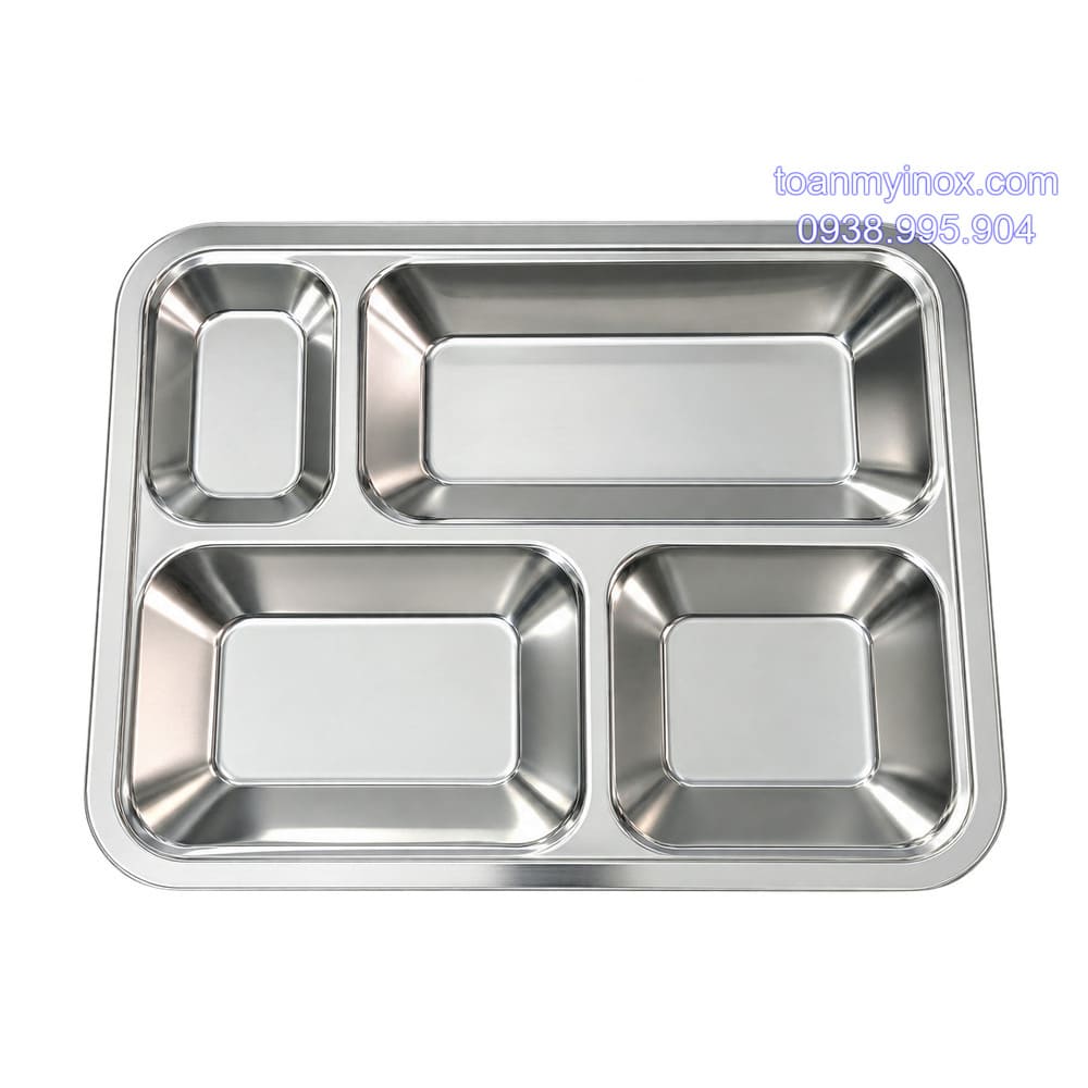 Khay cơm inox 4 ngăn