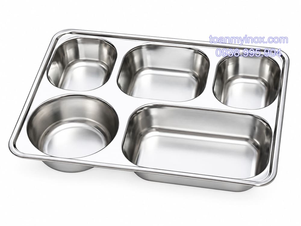 Khay cơm inox 5 ngăn sâu (1)