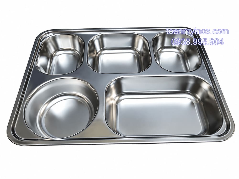 Khay cơm inox 5 ngăn sâu (2)