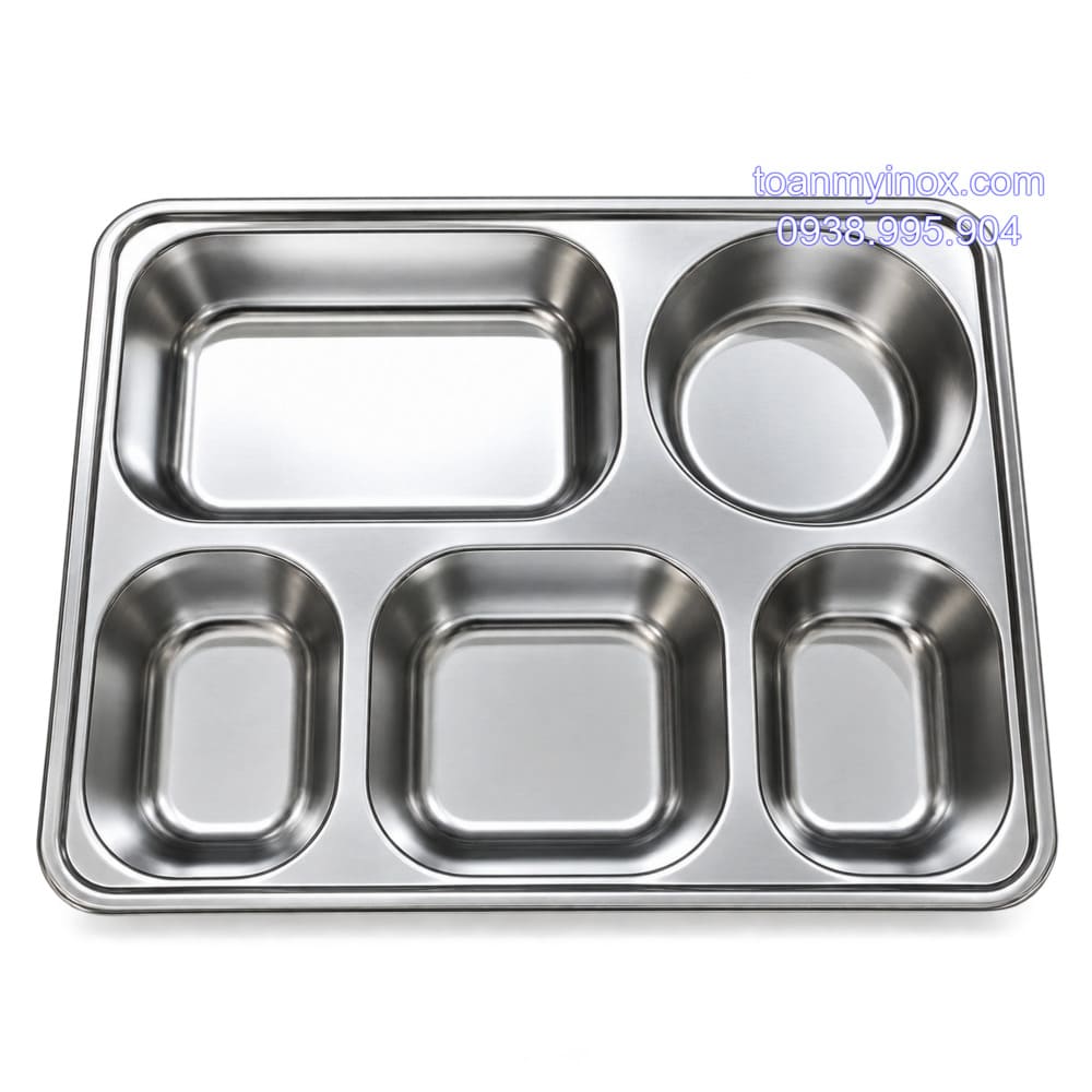 Khay cơm inox 5 ngăn sâu