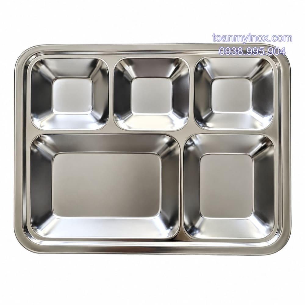 Khay cơm inox 5 ngăn thường (2)