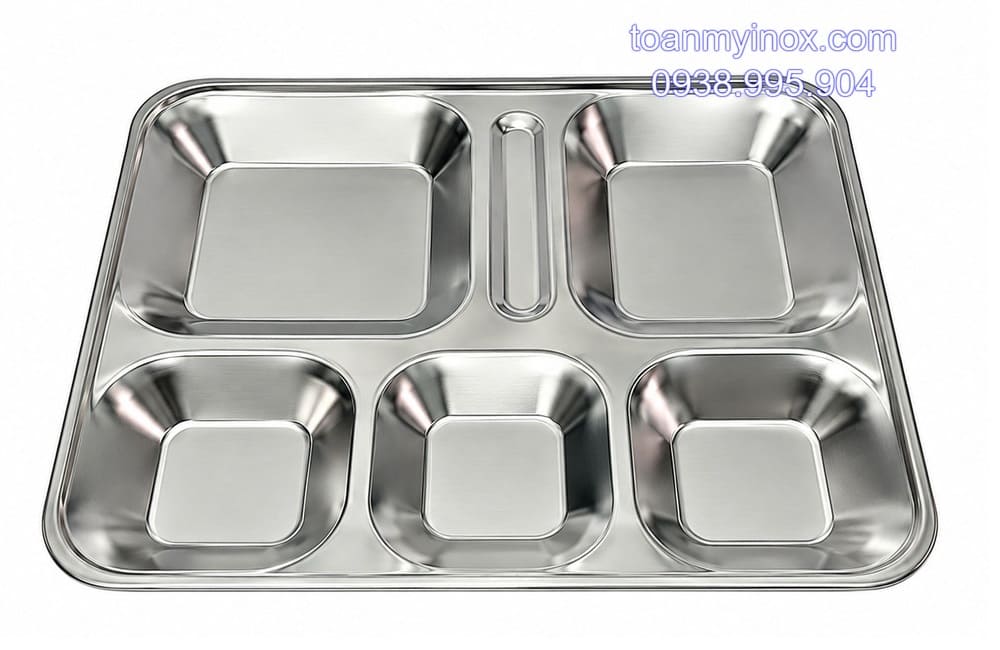 Khay cơm inox 6 ngăn (1)
