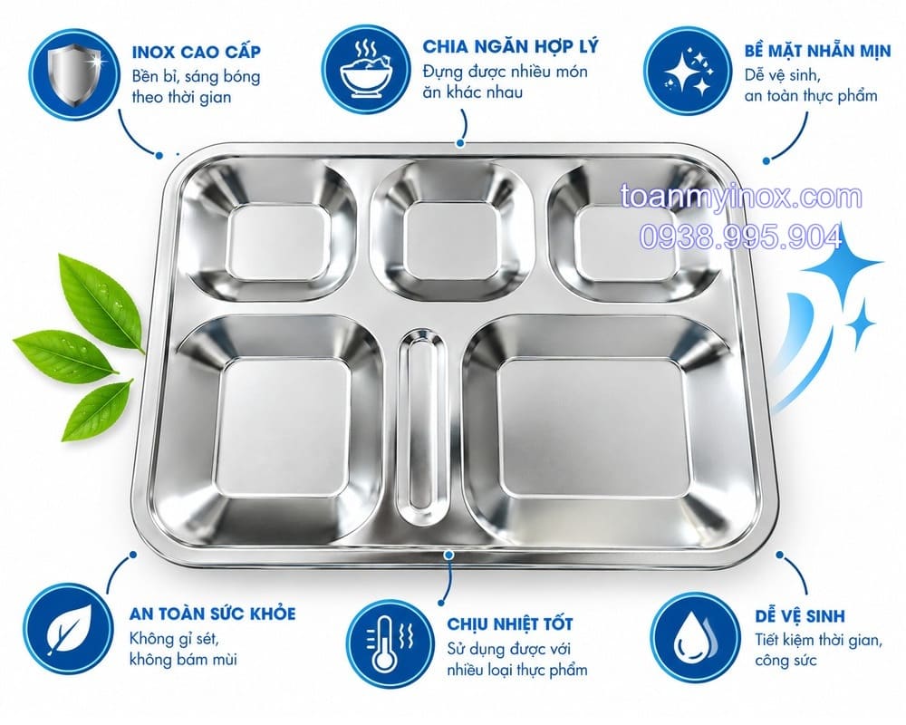 Khay cơm inox 6 ngăn (4)