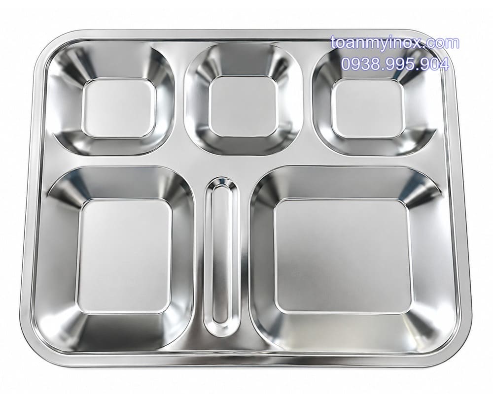 Khay cơm inox 6 ngăn