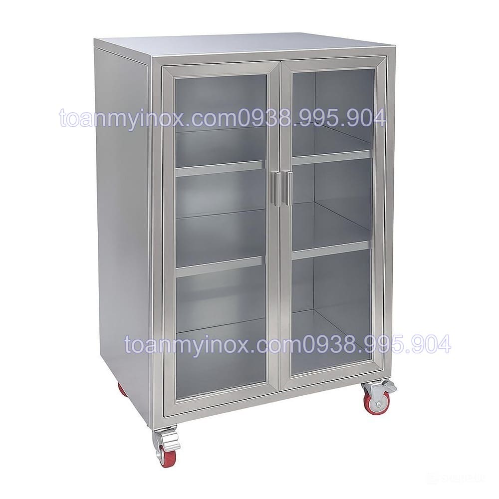 Tủ inox có bánh xe