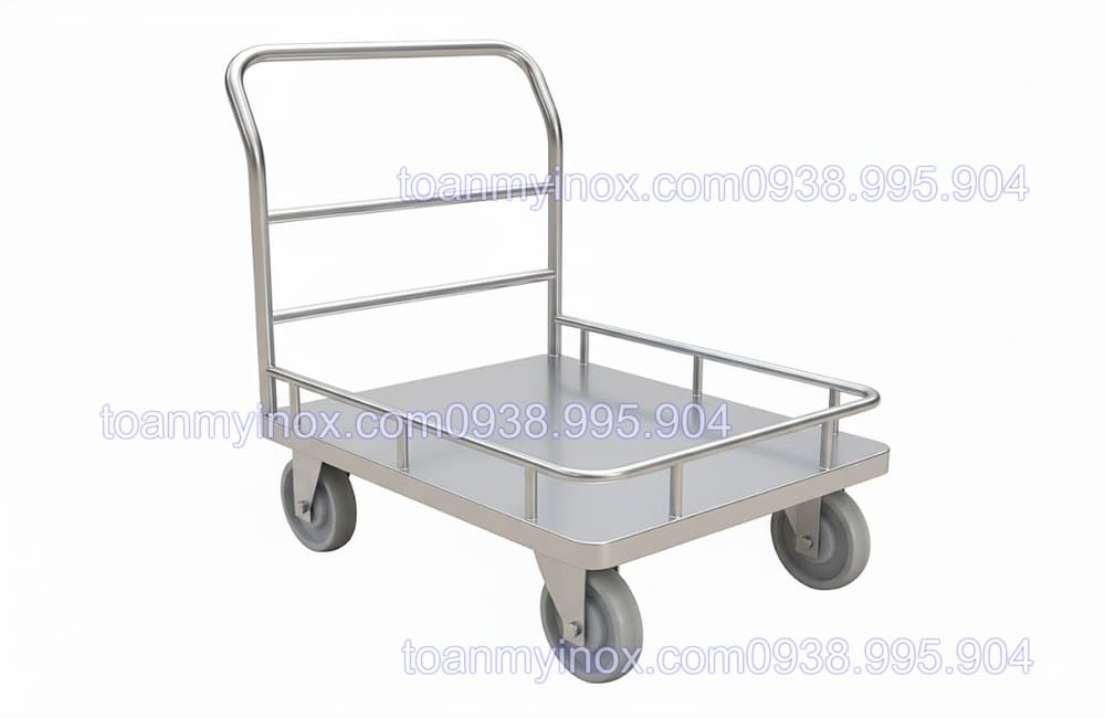 xe đẩy hàng inox
